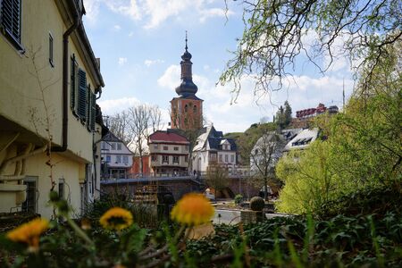 Bad Kreuznach City Germany, Bridge House, Paulus Church, Castle Kauzenの写真素材