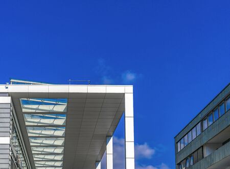 Modern futuristic architecture in Mainz "Am Brand" Squareの写真素材