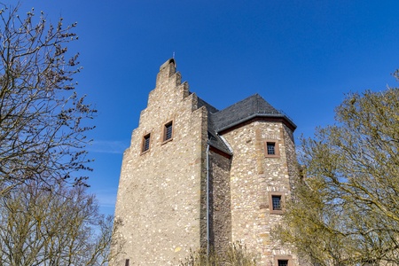 Altenbaumburg Castle is the ruin of a spur castle on a ridge above Altenbamberg in Alsenz Valley in Rhineland-Palatinate, Germany.の写真素材