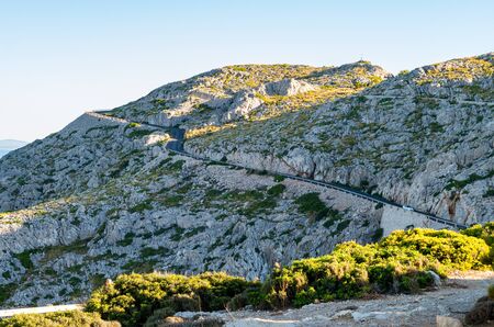 Cap Formentor Mallorca, Spain, winding roadsの写真素材