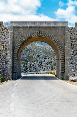 Road to Sa Calobra in Serra de Tramuntana - mountains in Mallorca, Spainの写真素材