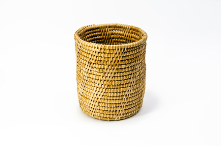 The basket on the whiteの写真素材