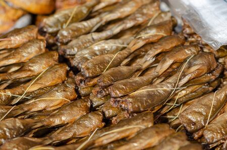 Grilled fishes, Thai-Esan cooking style, Thailand
