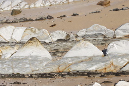 Rock formation, teeth of shark, Tarifa beach, Cadiz spain