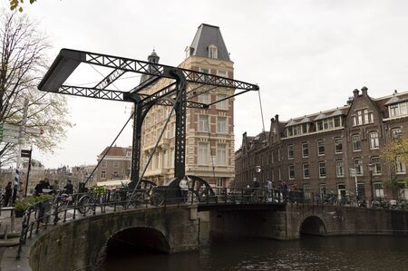 Canal of amsterdam Netherlandsの写真素材