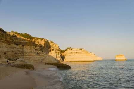 Marinha beach, Algarve, Portugalの写真素材