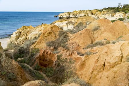 sao rafael beach Algarve Portugal Europeの写真素材