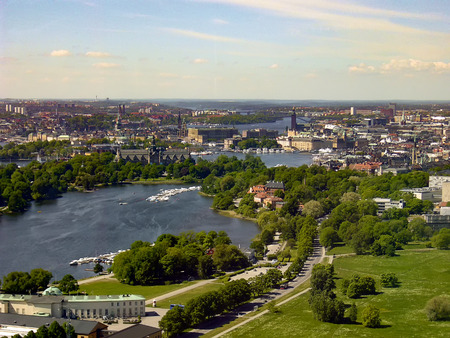 Stockholm, the capital of Sweden, is spread over a total of 14 islands situated on Lake MÃÂ¤laren and proudly extends towards the Baltic Sea at its endの写真素材