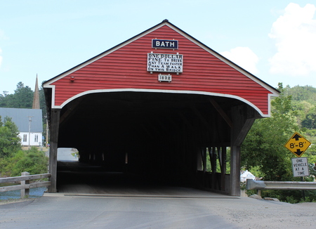 Bath Covered Bridge built in 1832 in Bath, NH