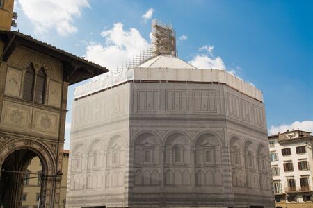 Restoration of monuments in Florence Tuscany Italyのeditorial素材