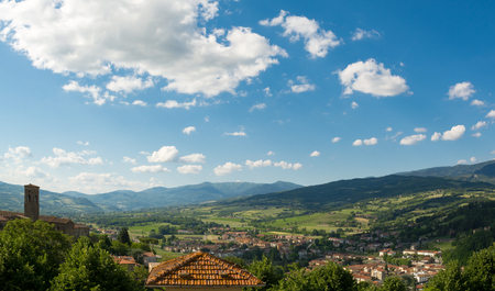 The enchanted valley of Casentino in Poppi Tuscany Italyの写真素材