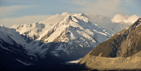 Mountains in Mount Cook national parkの写真素材