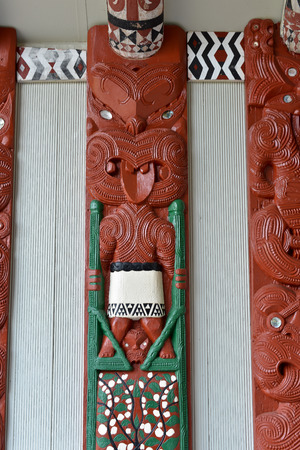 Maori carving sculptureの写真素材
