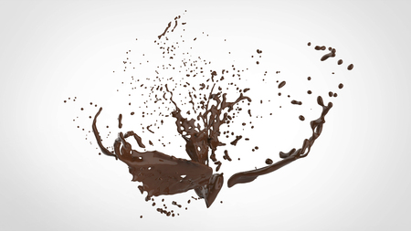 chocolate splashの写真素材