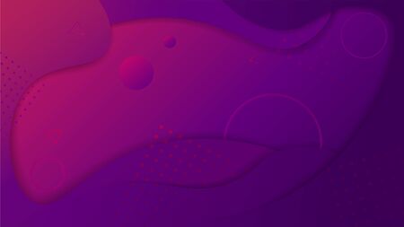 Beautiful purple abstract wave gradient background vector graphic illustration. Violet neon geometric shape dynamic element design curve colorful backdropのイラスト素材