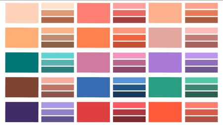 A set of colors and shades in trend in 2020.のイラスト素材