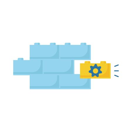 Constructor plugin disconnect and connection and creative icon.のイラスト素材