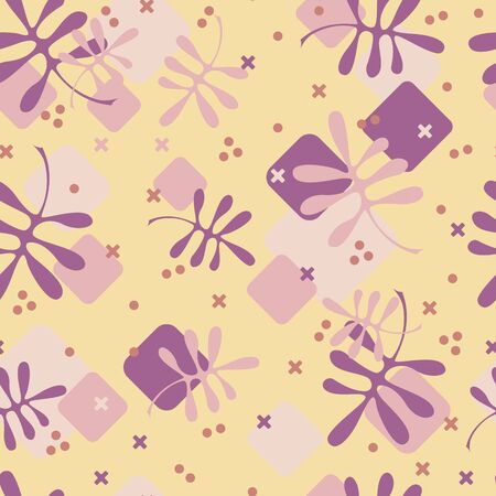 Organic abstract leaf drop seamless pattern.のイラスト素材