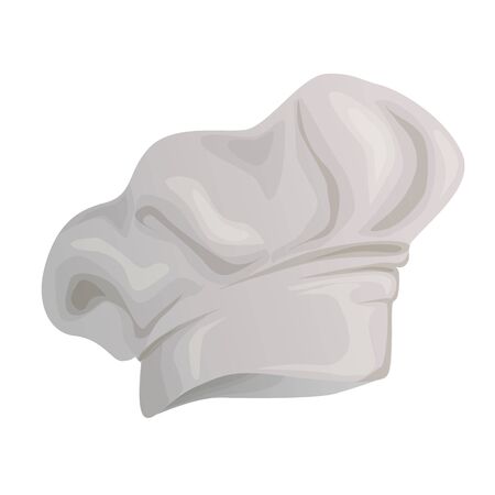 Cook hat white icon on background.のイラスト素材