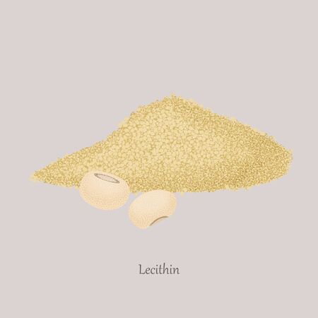 A bunch of lecithin on a gray background.のイラスト素材