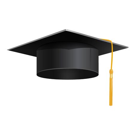 Student graduate hat on a white background.のイラスト素材