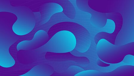 Gradient blue water drop wave colorful background with curve shape and lineのイラスト素材