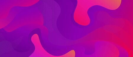 Colored futuristic purple and pink liquid background vector flat illustration