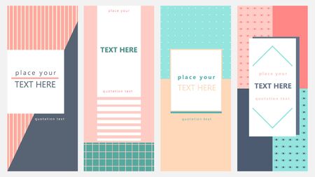 Social media template design. Information brand template for social networks modern minimalistic design.のイラスト素材