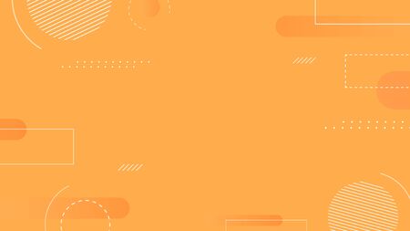 Orange geometric background. Graphic geometric elegant orange background with circle line dot vibrant digital gradient wallpaper,modern colorful vector smooth texture blurry glow abstract web map.のイラスト素材