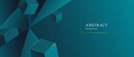 Abstract green pyramid background cubes. Geometric modern pyramid graphic elegant green background cube vibrant gradient digital wallpaper, colorful vector texture smooth blurry glow abstract web map.のイラスト素材