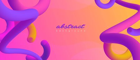 Abstract pink yellow curving tube background. Geometric spiral elegant pink yellow background tube...