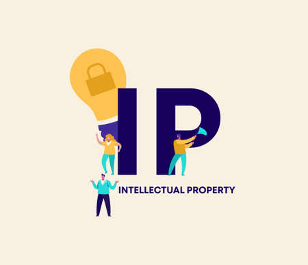 IP intellectual property. Registered mark of profitable trade and successful financial income...