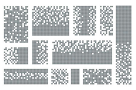 Data volumes with analytics. Infographic analysis of business information on modern computer equipment with visualization of charts and vector squares.のイラスト素材
