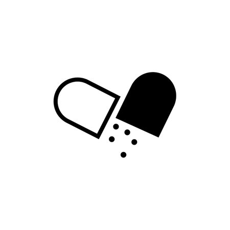 Medical pills and capsules icon set. Symbols of disease prevention and treatment with pharmaceutical care for health and normal living vector lifeのイラスト素材