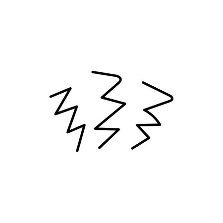 Anxiety symbols hand drawn icon set. Stress and dumbfounded line effects with amazement and vector frightのイラスト素材