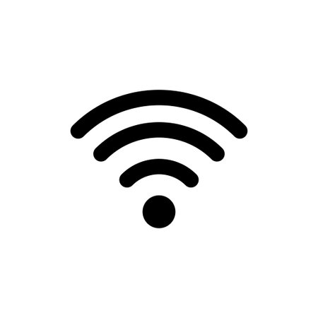 WIFI Icon internet connection black symbolのイラスト素材