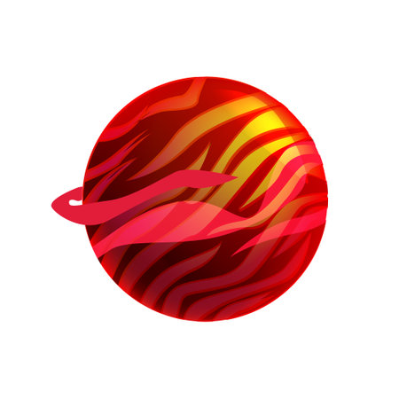 Vector cartoon planet. Colorful set of isolated objects. Space background. Fantasy planetsのイラスト素材