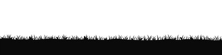 Grass soil game background. Level ground soil black silhouetteのイラスト素材