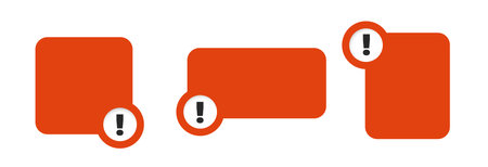 Red warning message without text. Frame with question mark. Minimalistic empty border.