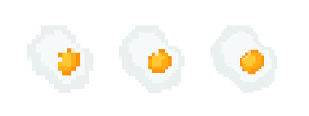 Pixel eggs depicted in a retro, 8 bit style. ideal for nostalgic and playful design elements.のイラスト素材