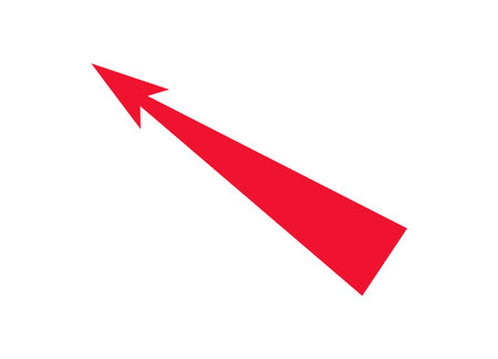 Bold red arrow indicating attack and strategic direction in combat movement and military planning.