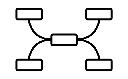 Tournament chart icons depicting a bracket design useful for planning competitions and events.