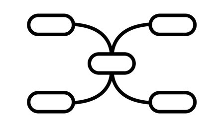 Clean and simple tournament diagram icons, perfect for showcasing strategic planning and competitive analysis.のイラスト素材