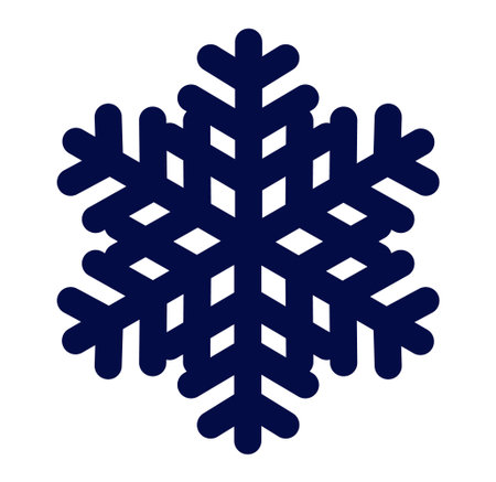 Elegant snowflake illustration, perfect for winter-themed design, decoration, and seasonal crafts.のイラスト素材