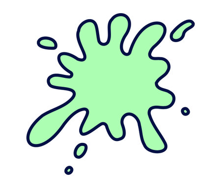 Bold and dynamic green splash shape. perfect for adding a creative touch to design projects.のイラスト素材