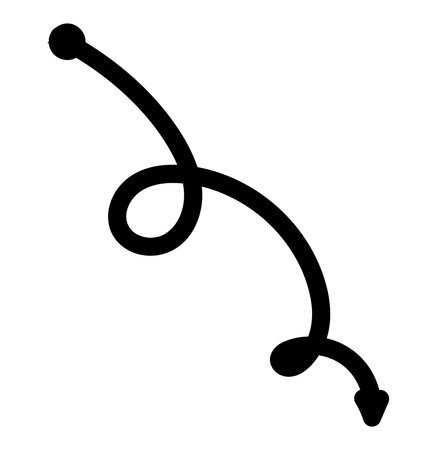 A diverse set of hand drawn arrows featuring unique curves and lines, perfect for adding a creative touch to your design projects.のイラスト素材