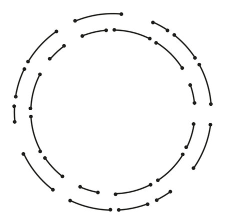 Minimalist design featuring a tech-inspired circular pattern, ideal for digital and tech-themed projects.のイラスト素材