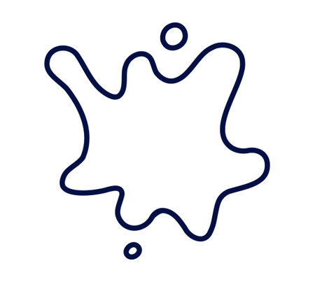 Minimalistic abstract splash shape perfect for creative design projects or modern artwork.のイラスト素材