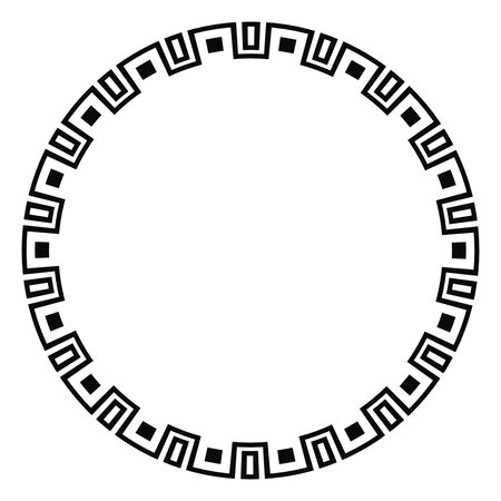 Intricate african tribal circle with geometric patterns, ideal for decorative and artistic designs.のイラスト素材