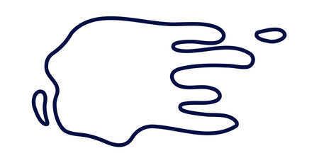 Dynamic abstract splash shape, perfect for creative projects and modern design elements.のイラスト素材